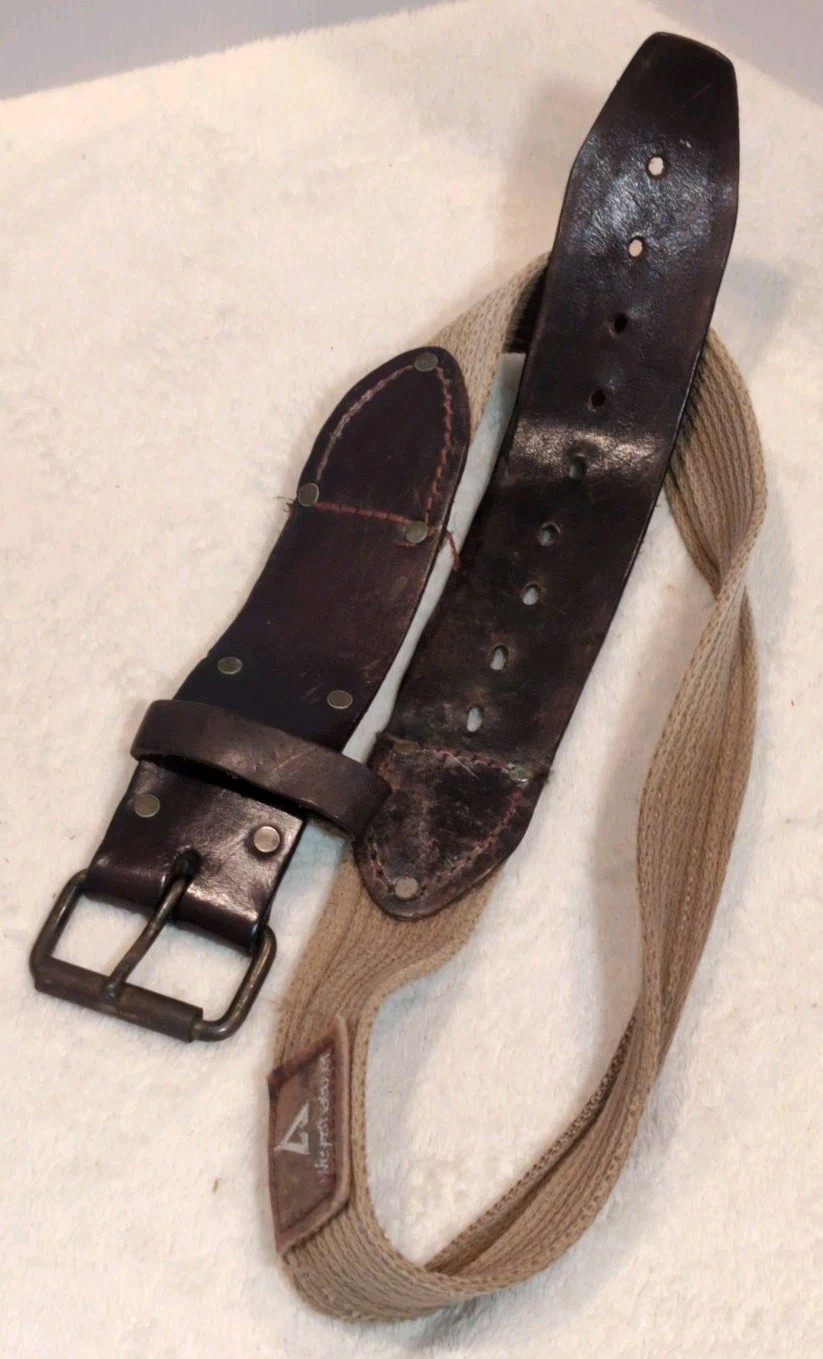 Vintage Weyerhaeuser Leather Carpenter Tool Belt, Nail Pouch, Apron USA Workwear