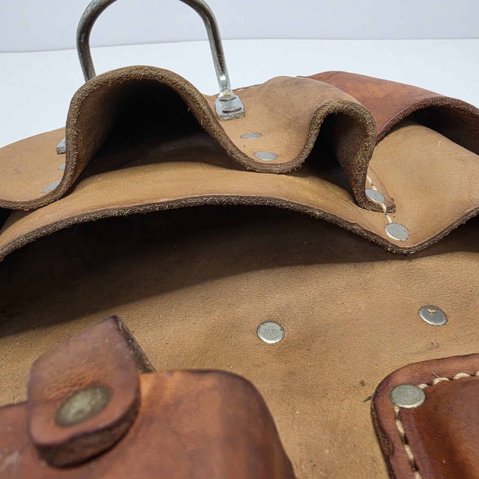 Vintage Nicholas Leather Tool Pouch Made In USA McGuire Heavy Duty 403 823