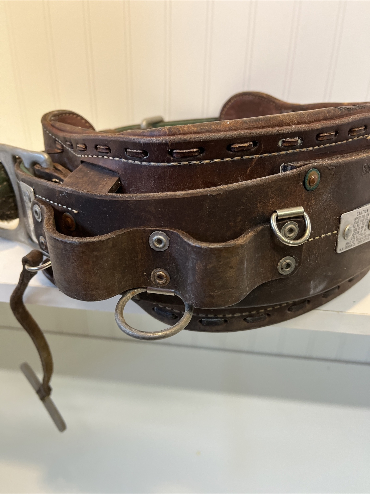 Vintage W. M. Bashlin Co, Adjustable Linesman Tool Belt, adjusts 36-44 Inches