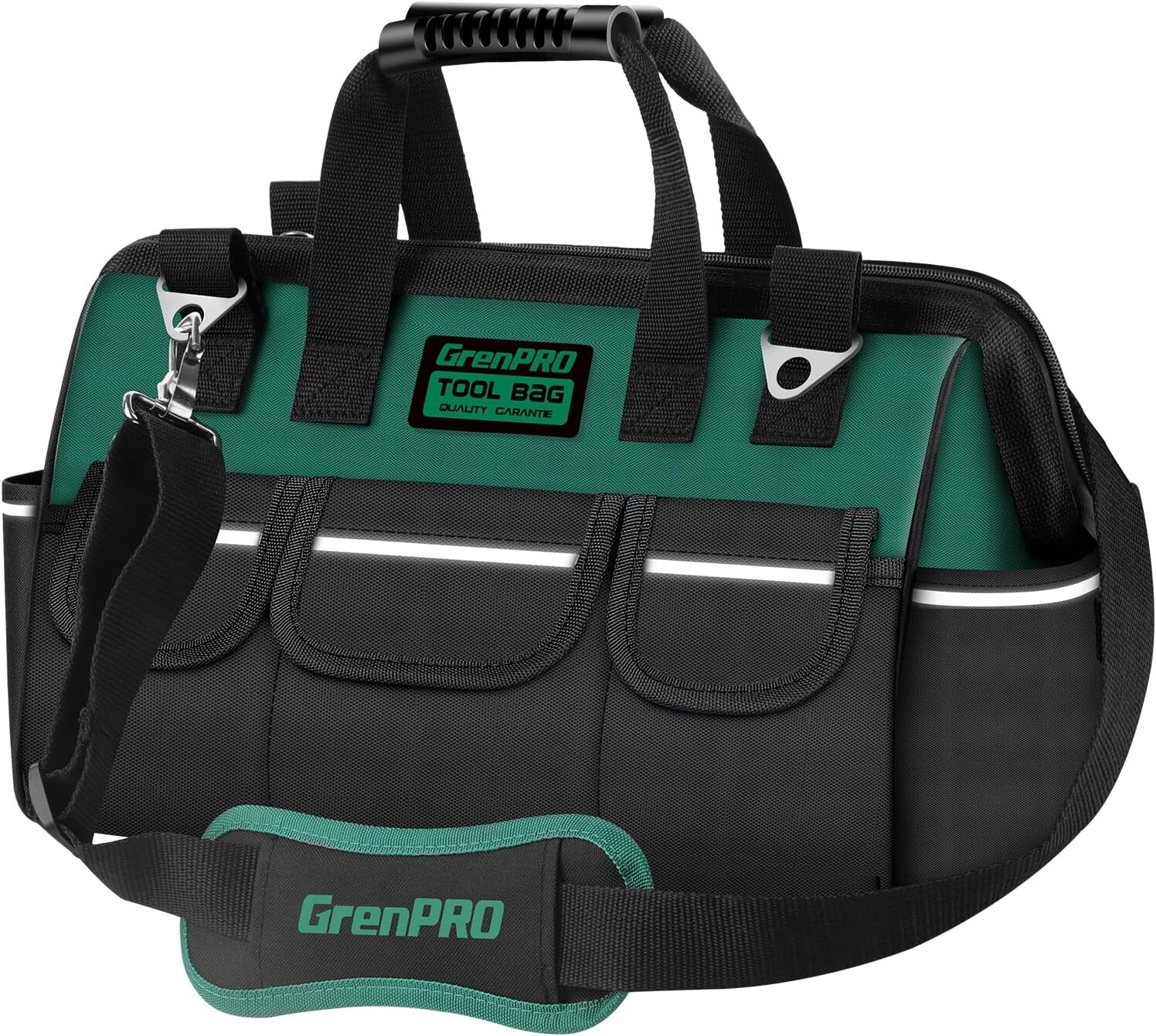 18 Inch Tool Bag with Adjustable Shoulder Strap,Wide Mouth Tool Bags,Heavy Duty