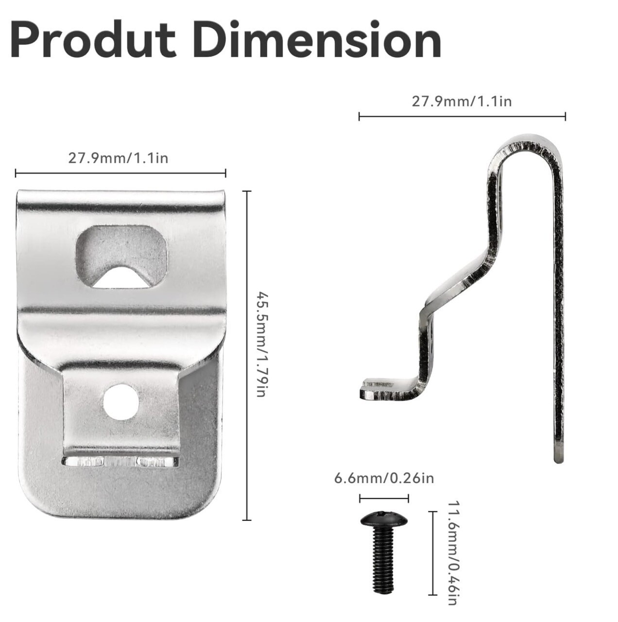 For DEWALT 20V Drill Driver N268241 N169778 N086039 Tools Belt Clip Hook – 6Pack