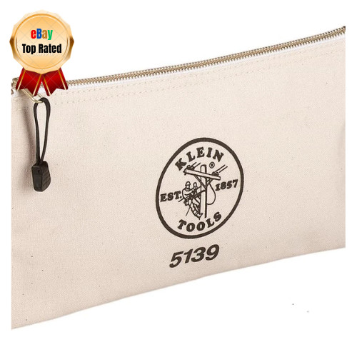 Canvas Tool Pouch Zipper Bag Model 5139 Heavy Duty Brass Zipper Tool Storage New