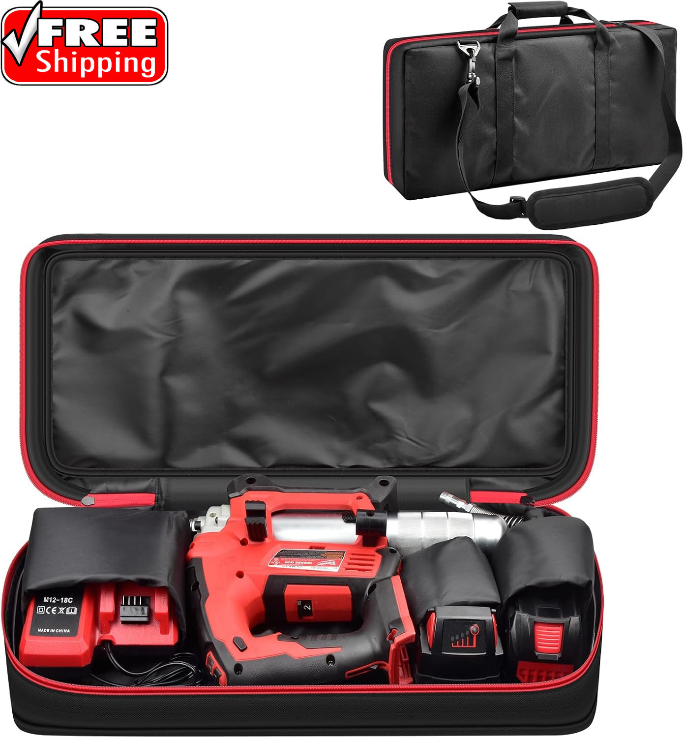 Case Compatible with 2646-20/2646-21Ct Grease Gun, Bare Tool Portable Carrying S