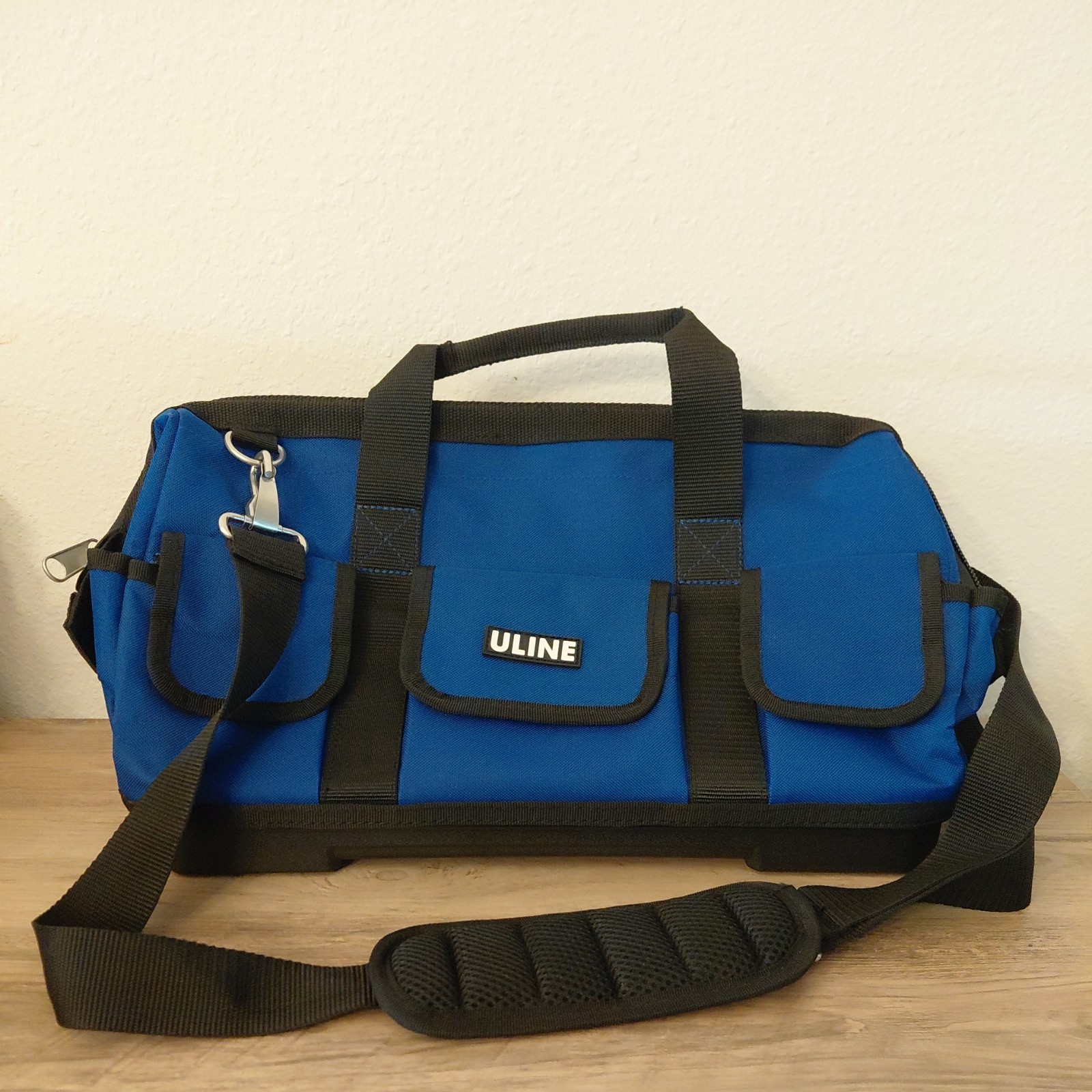 Uline Blue Canvas Portable Tool Storage Bag W/ Zipper
