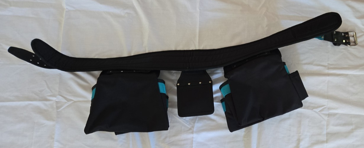 Makita Heavy Duty Tool Belt Back Support Strap Multiple Pouches 56″ Long NEW