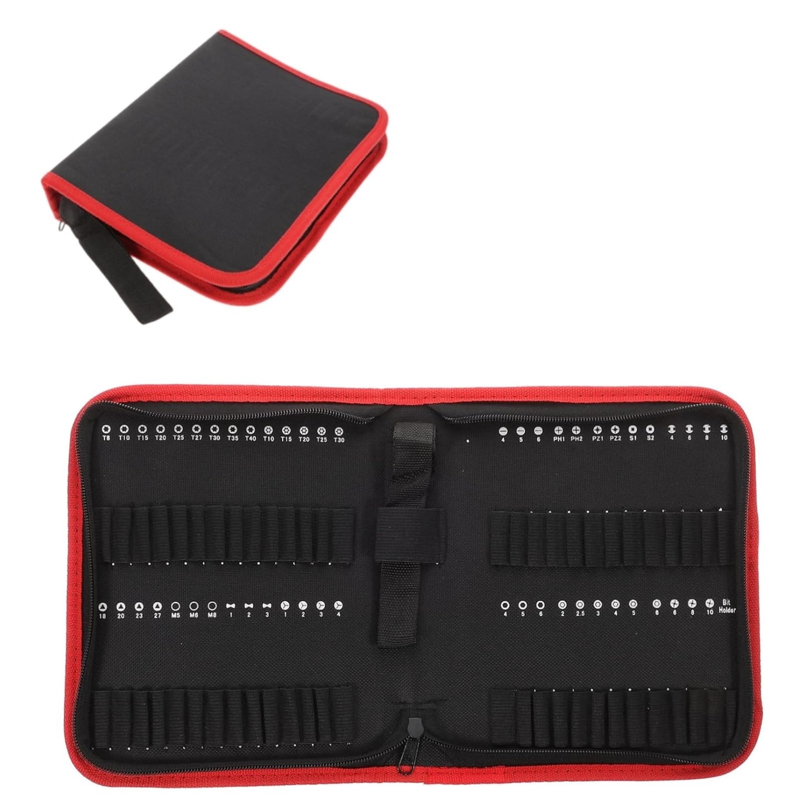 BLIRITEL Drill Bit Organizer 8.85 inches x 6.97 x 1.65 inches, Black