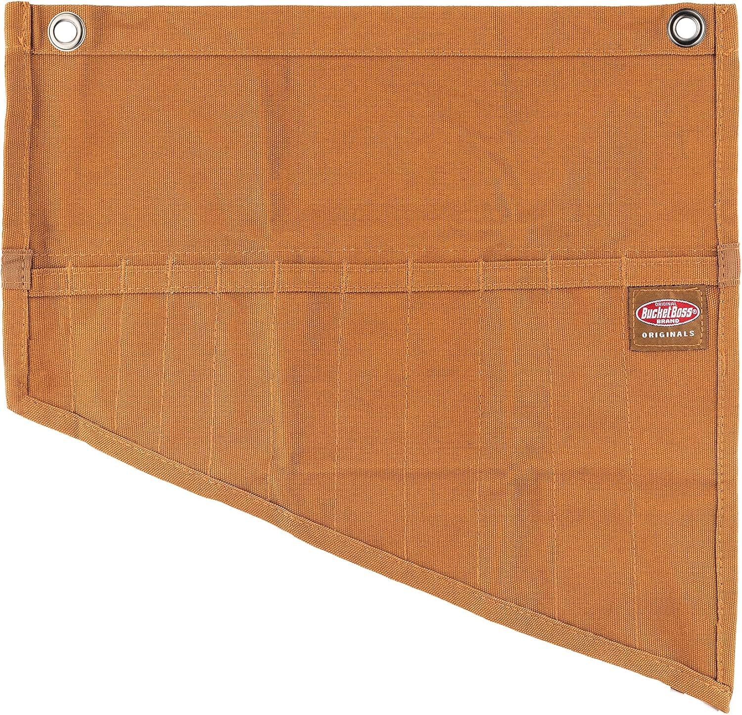 Bucketboss 70003 Tool and Wrench Set Roll with 11 Pockets in Brown