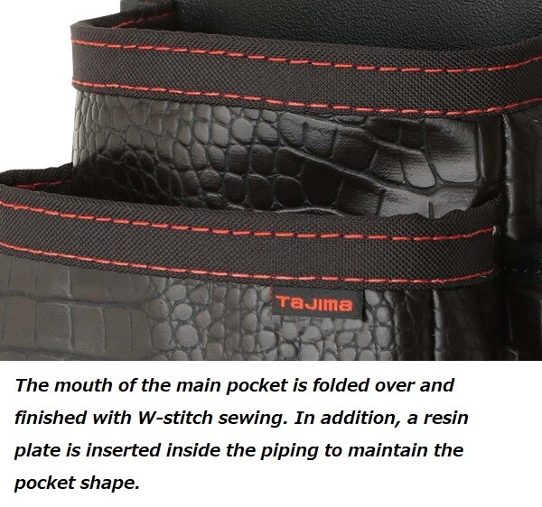 TAJIMA Tools Detachable Synthetic leather Capenters Pouch Seff twin hooks Japan