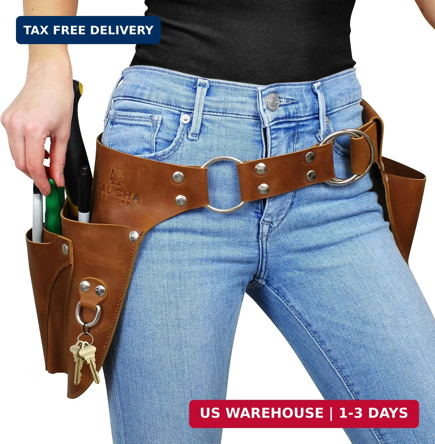 Leather Garden Tool Belt – Gardening gifts for women- Utility belt – Garden Tool
