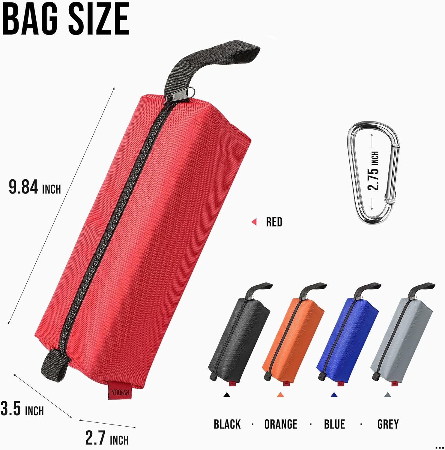 1680D Oxford Fabric Tool Bags 5 Pack Waterproof Zipper Pouches for Professionals