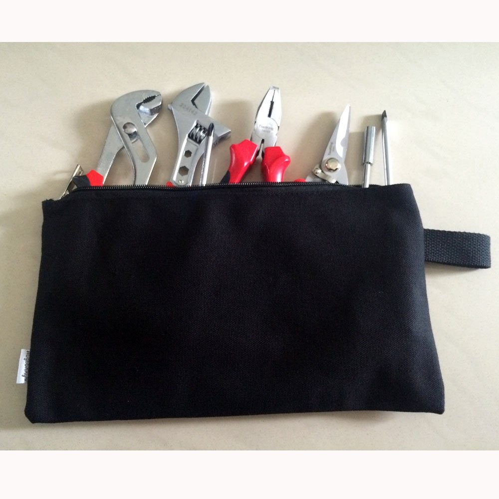 100% Cotton 16oz Heavy Duty Multi-purpose Canvas Zipper Tool Bag Organize Sto…
