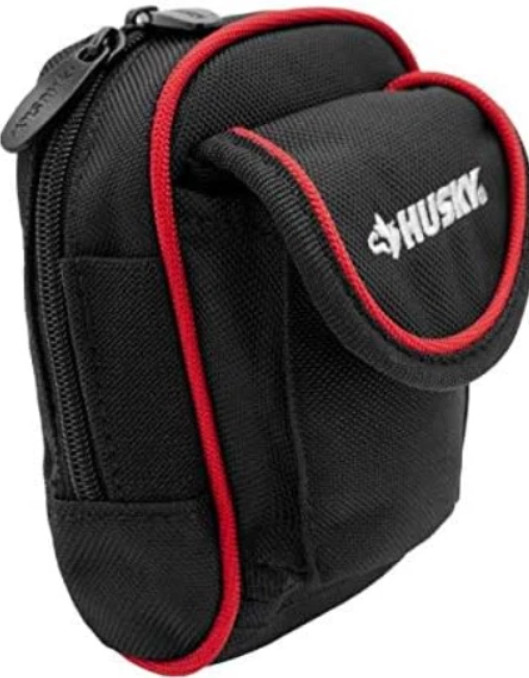 Husky 4.5 in. Clip-On Tool Belt Pouch 3 Pockets Durable Heavy Duty 570 971
