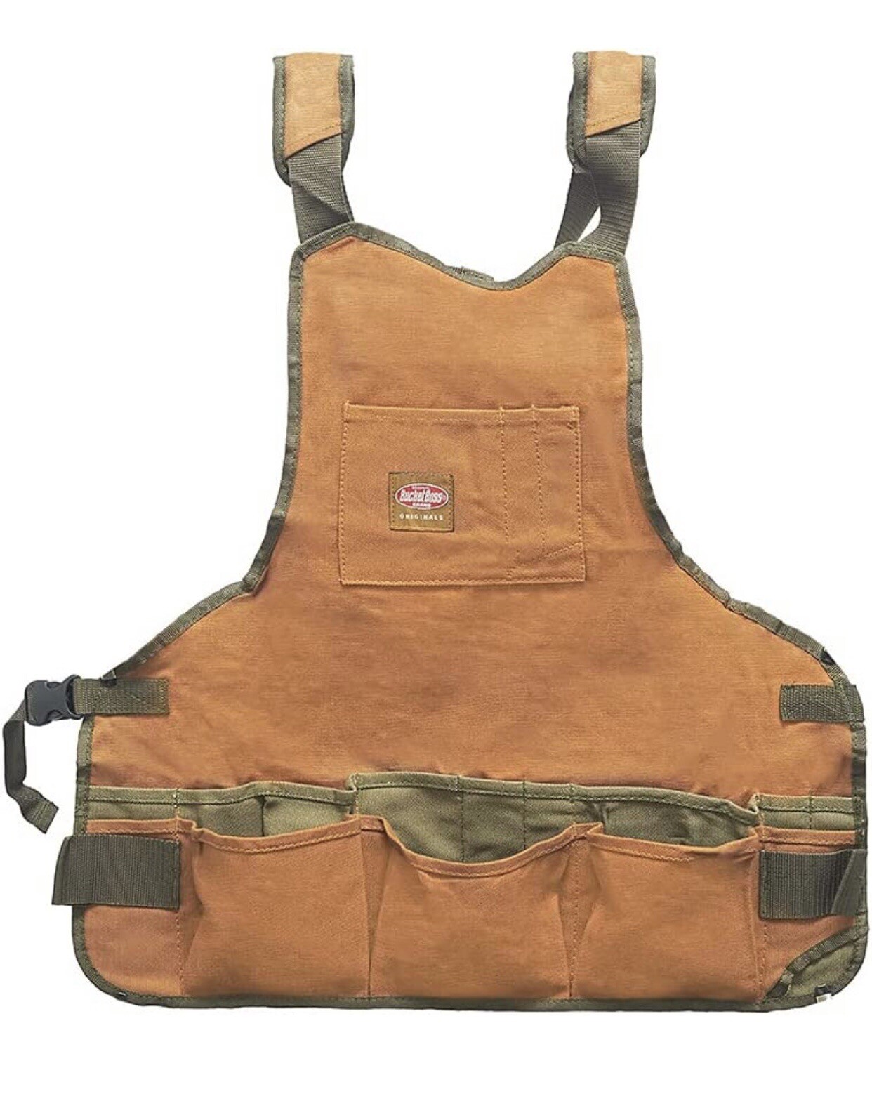 Bucket Boss 23 In. 16-Pocket Duckwear Super Bib Tool Apron, up to 52 in. waist