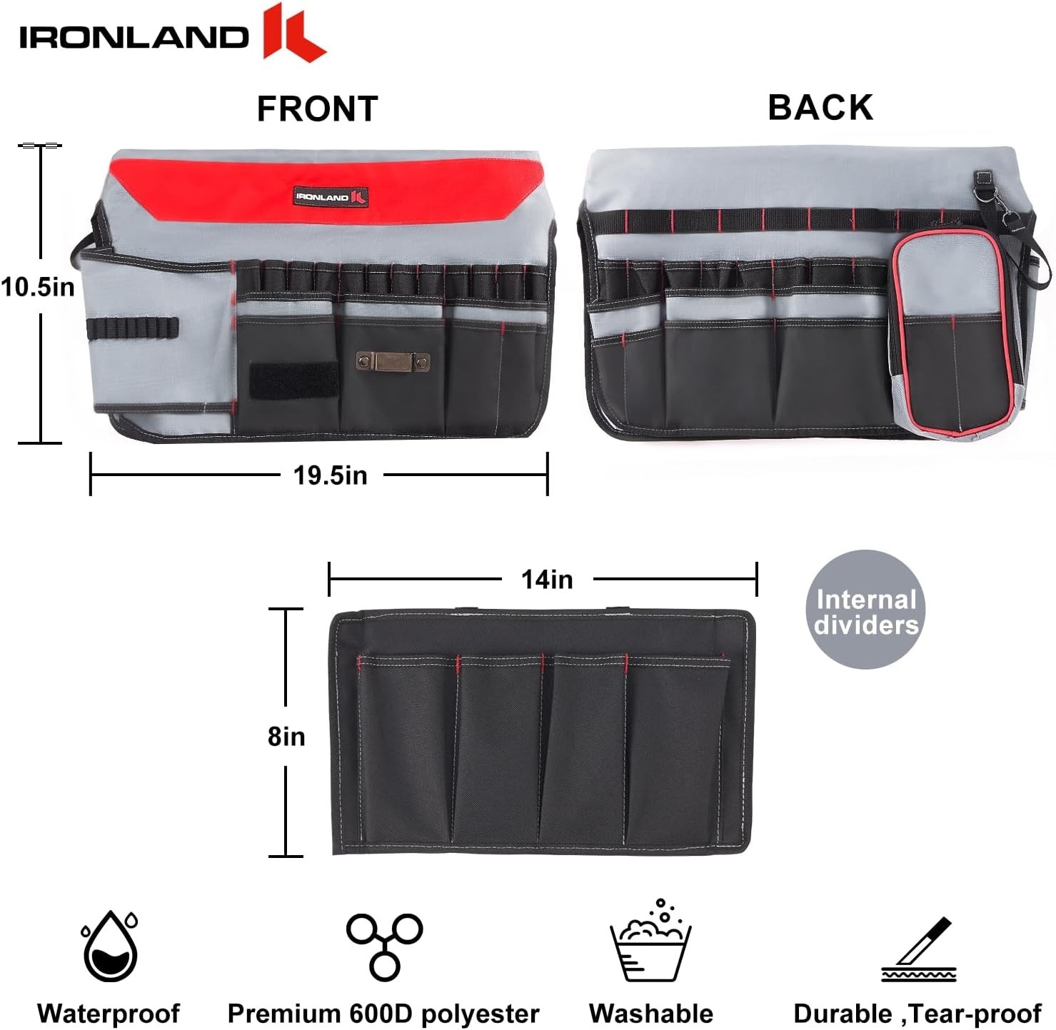 Bucket Tool Organizer 51 Pockets 3.5-5 Gallon Fits Updated updated model