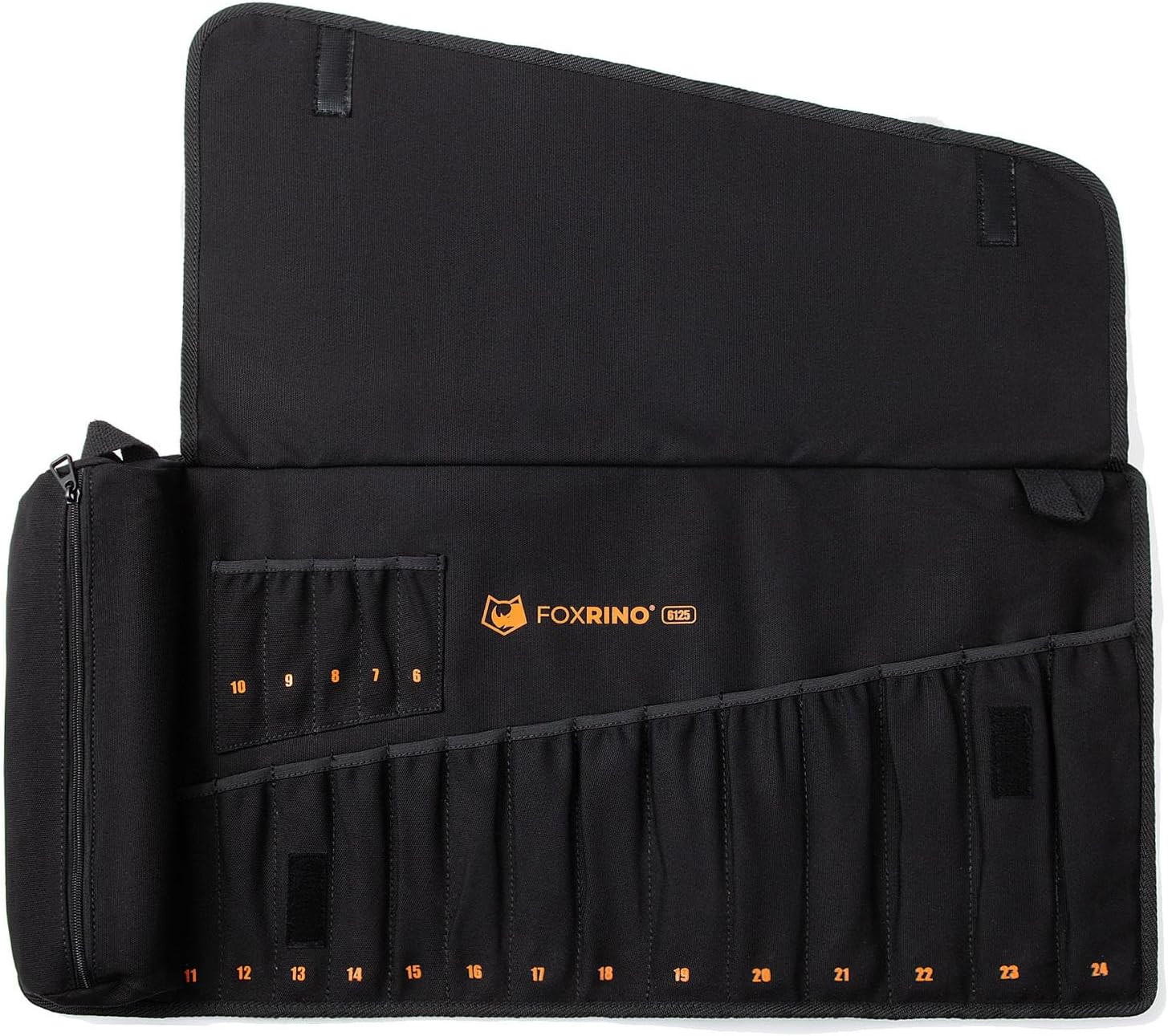 Foxrino Wrench Roll, Wrench Roll up Pouch, 19-Pocket Heavy Duty Canvas Wrench Or