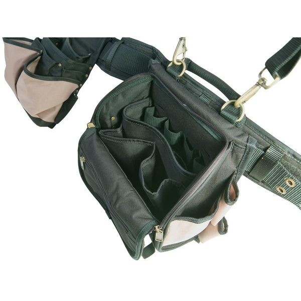 Clc Work Gear 1608 Tool Belt, Tool Belt/Rig Combo System, Black, Polyester, 28