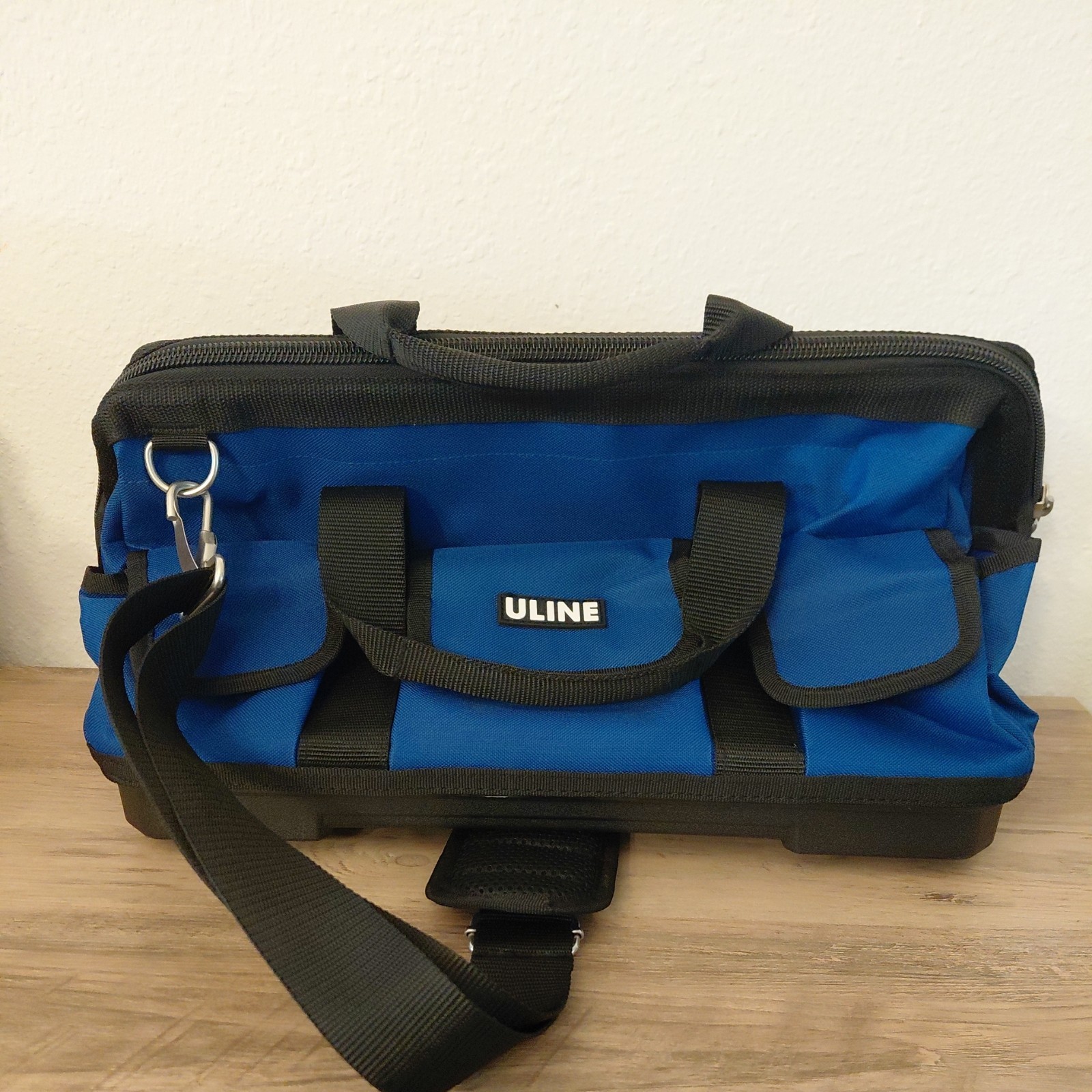 Uline Blue Canvas Portable Tool Storage Bag W/ Zipper