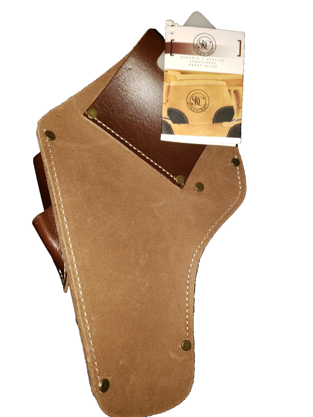 Style N Craft Cordless Drill Holster Full-Grain brown Leather Holder #98000