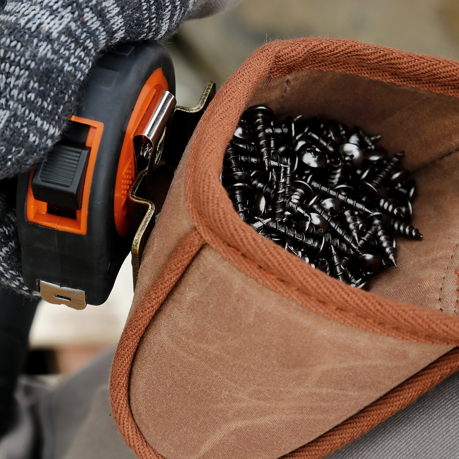 Tourbon Electrician Tool Carry Bits Nails Screws Pouch Waist Pocket Tape Holder✅