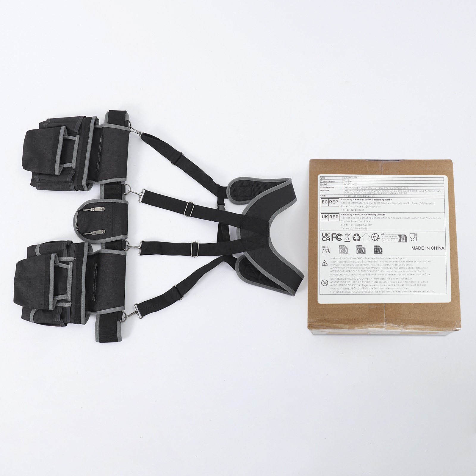 Tool Belt with Suspenders Multifunctional Electrician Tool Bag Heavy Duty Tool