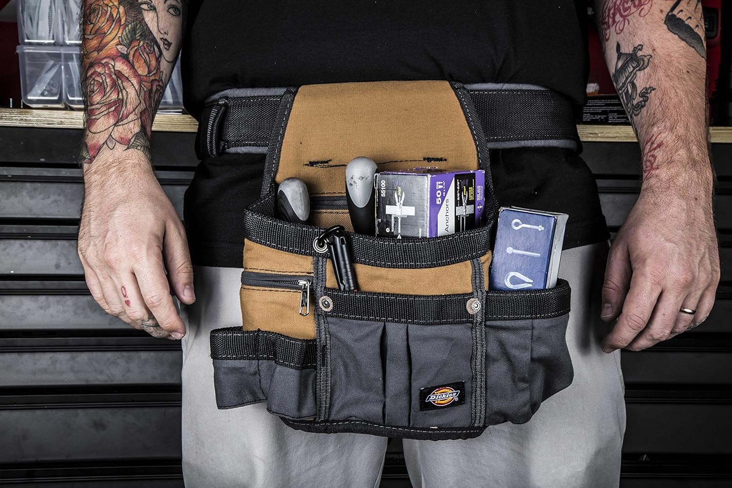 8-Pocket Padded Tool Belt/Utility Pouch, Adjustable 3-Inch Belt