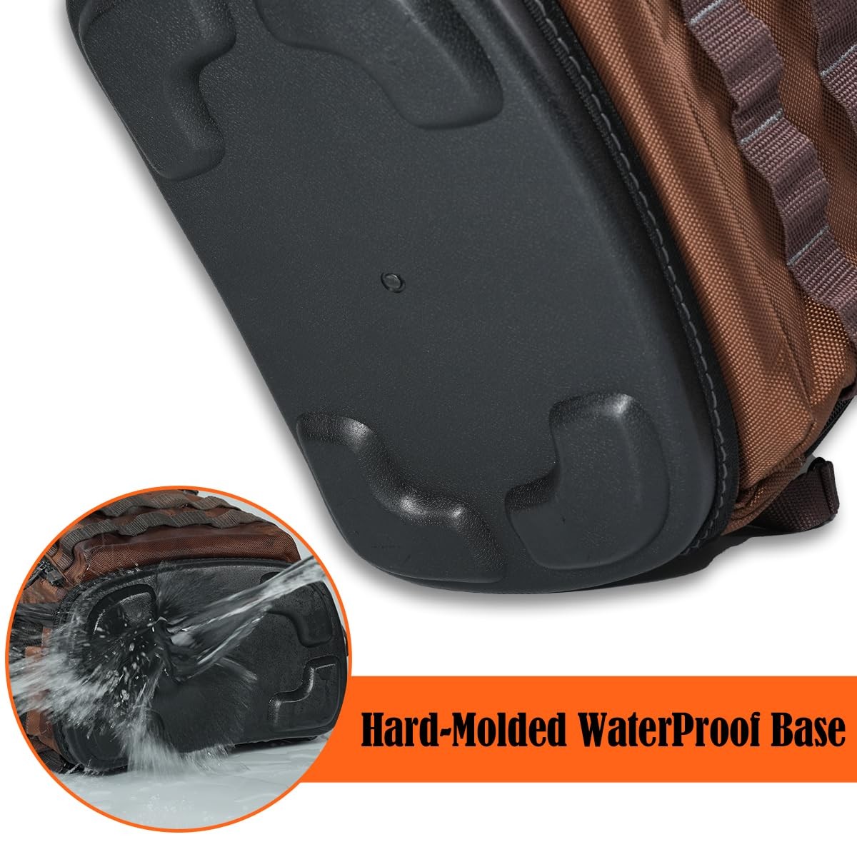 WELKINLAND 70Pockets HVAC Tool Backpack With Roll, 4-Piece Brown & Black