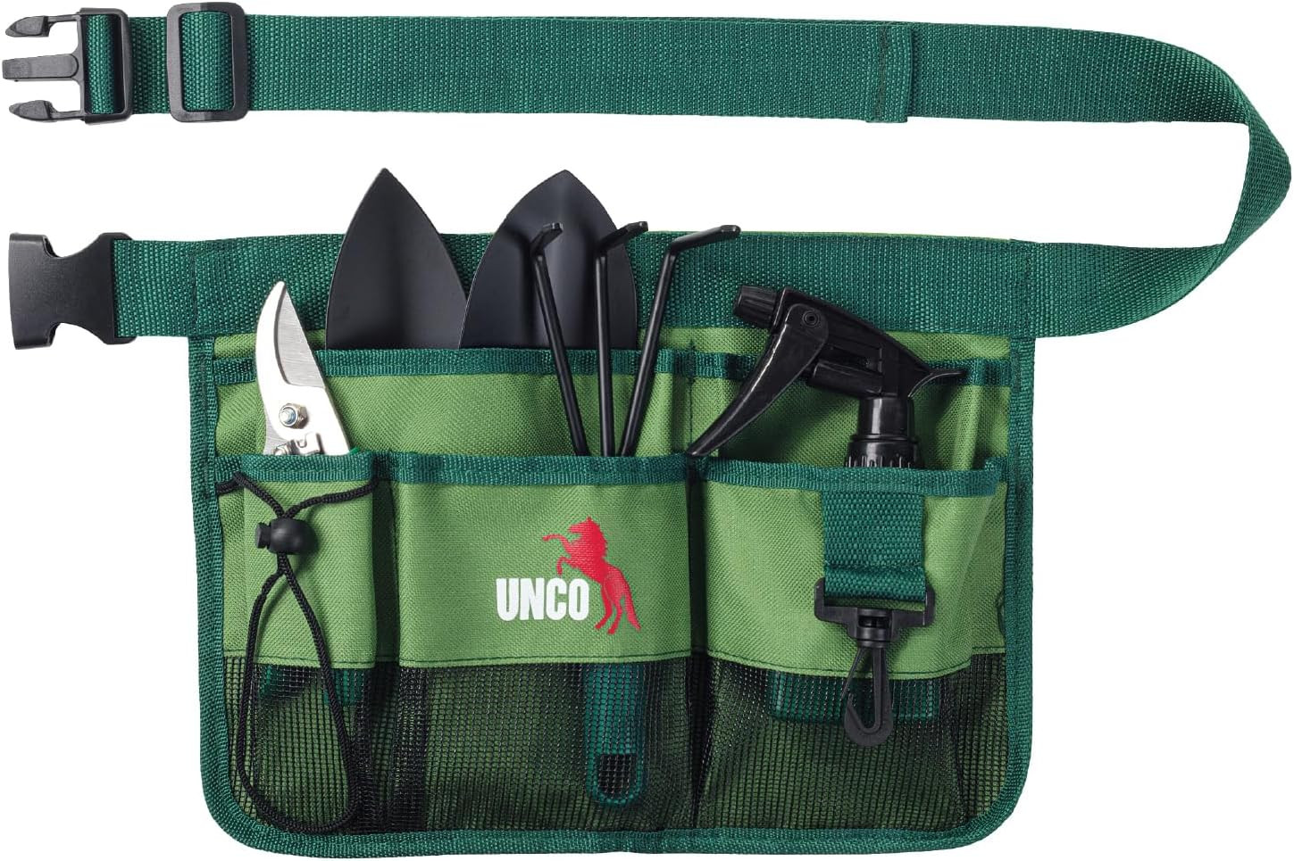 – Adjustable Gardening Belt, Green, 7 Pockets, Wear, Cut and Water Resistant, Ga
