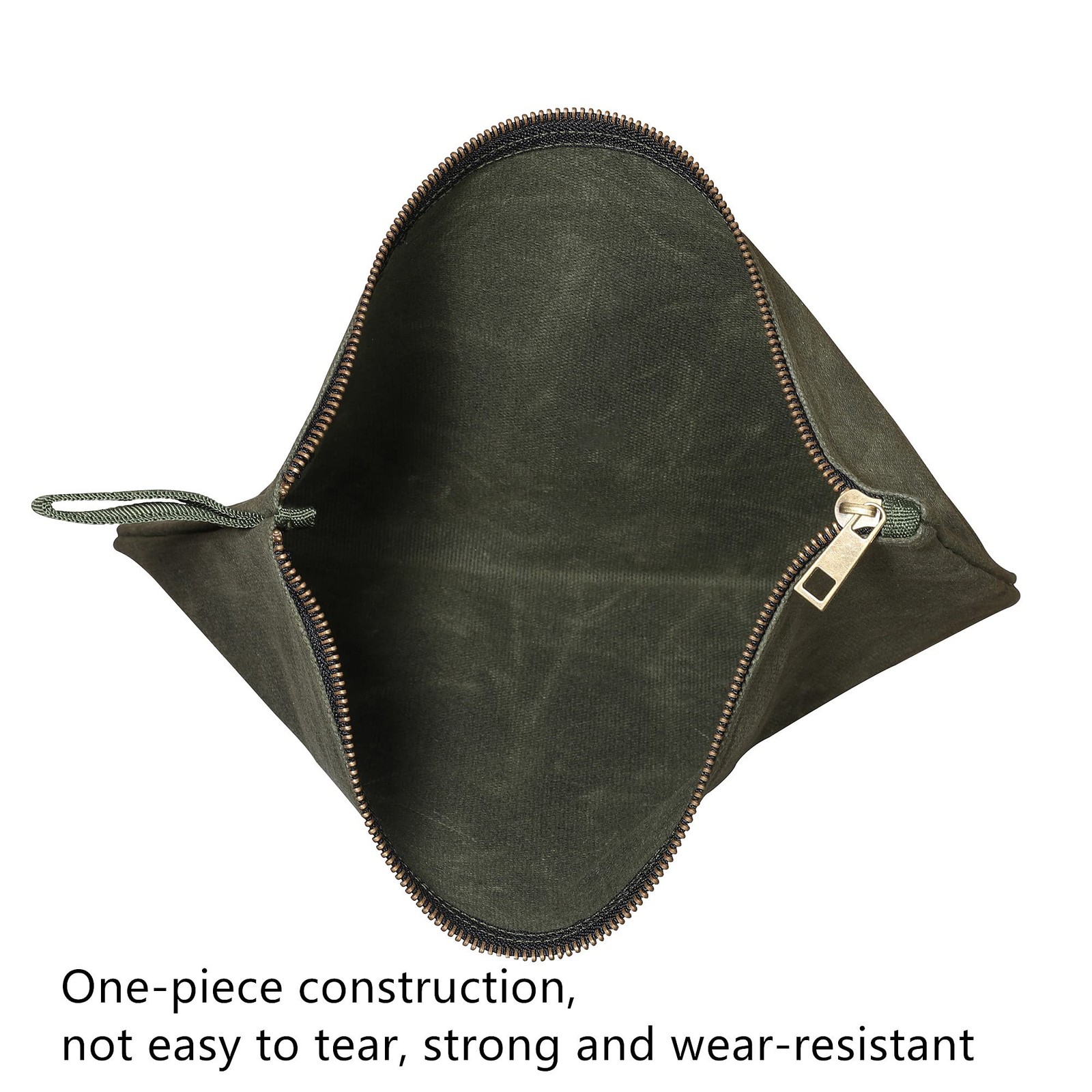 Tool Pouches with Smooth Zipper, Heavy Duty 16oz Waxed Canvas Tool Pouch, -pi…