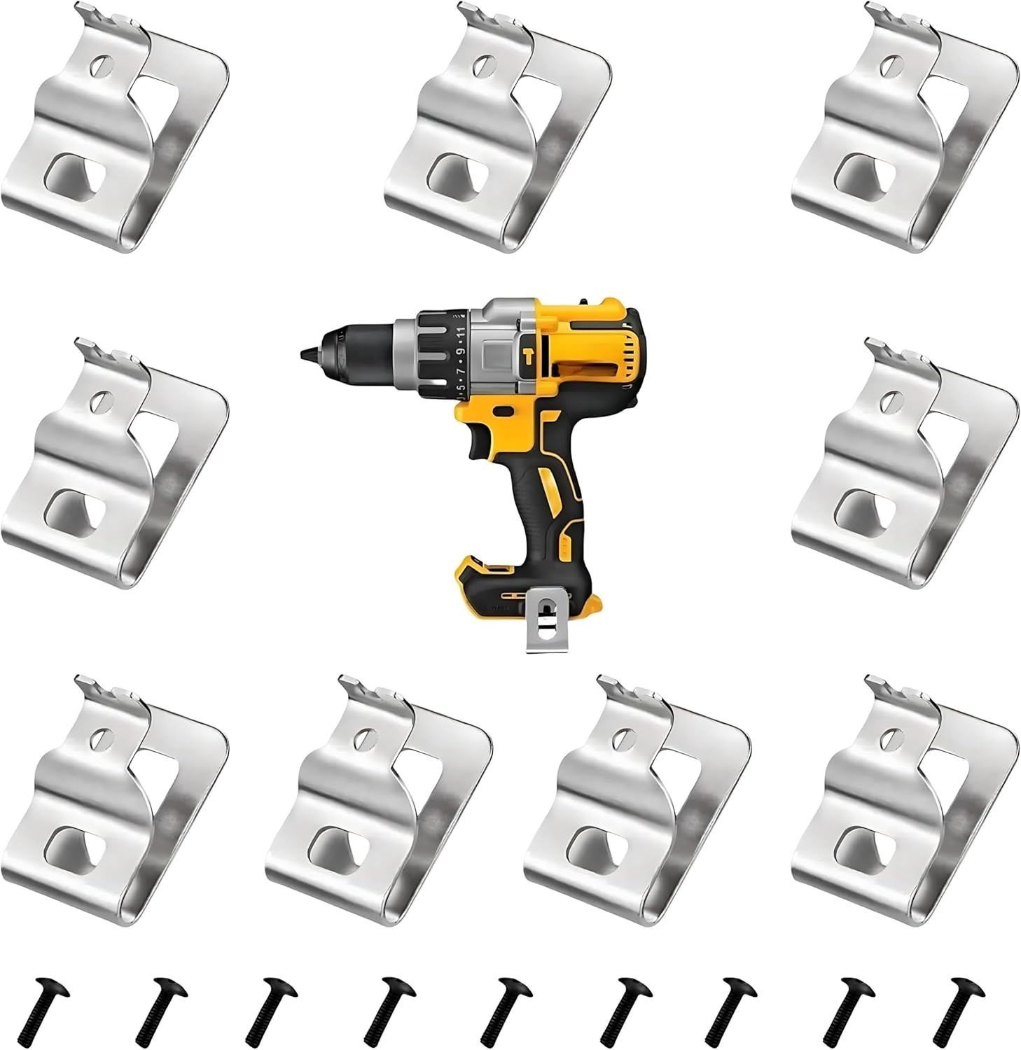 Efficient 9-Pack Belt Clip Hooks for Dewalt 20V MAX Tools with Screws Included