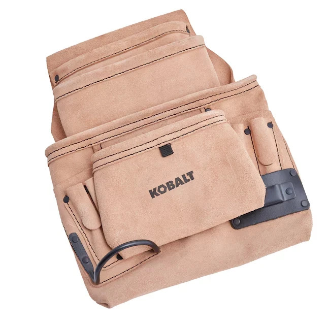 Kobalt Leather Tool Pouch General Construction Belt Pouch with Multiple Pocket
