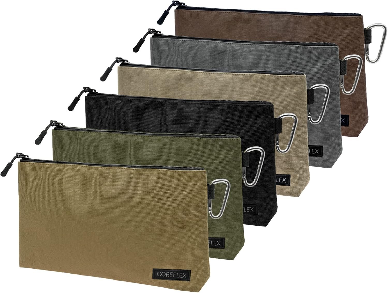 Flat Bottom Canvas Tool Pouch – Large 12-Inch Zipper Bag for Tools & Accessories