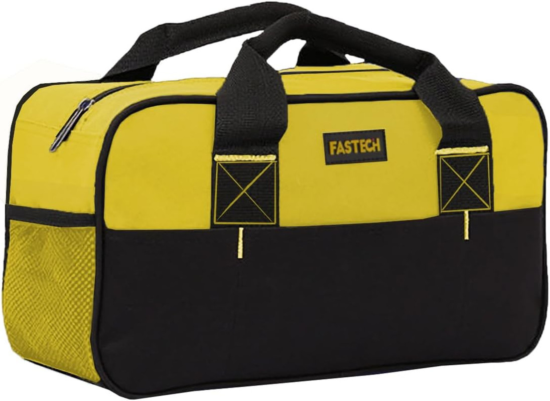 14 Inch Zipper Tool Bag, Small Wide Mouth Tool Tote Bag, Waterproof Tool Organiz