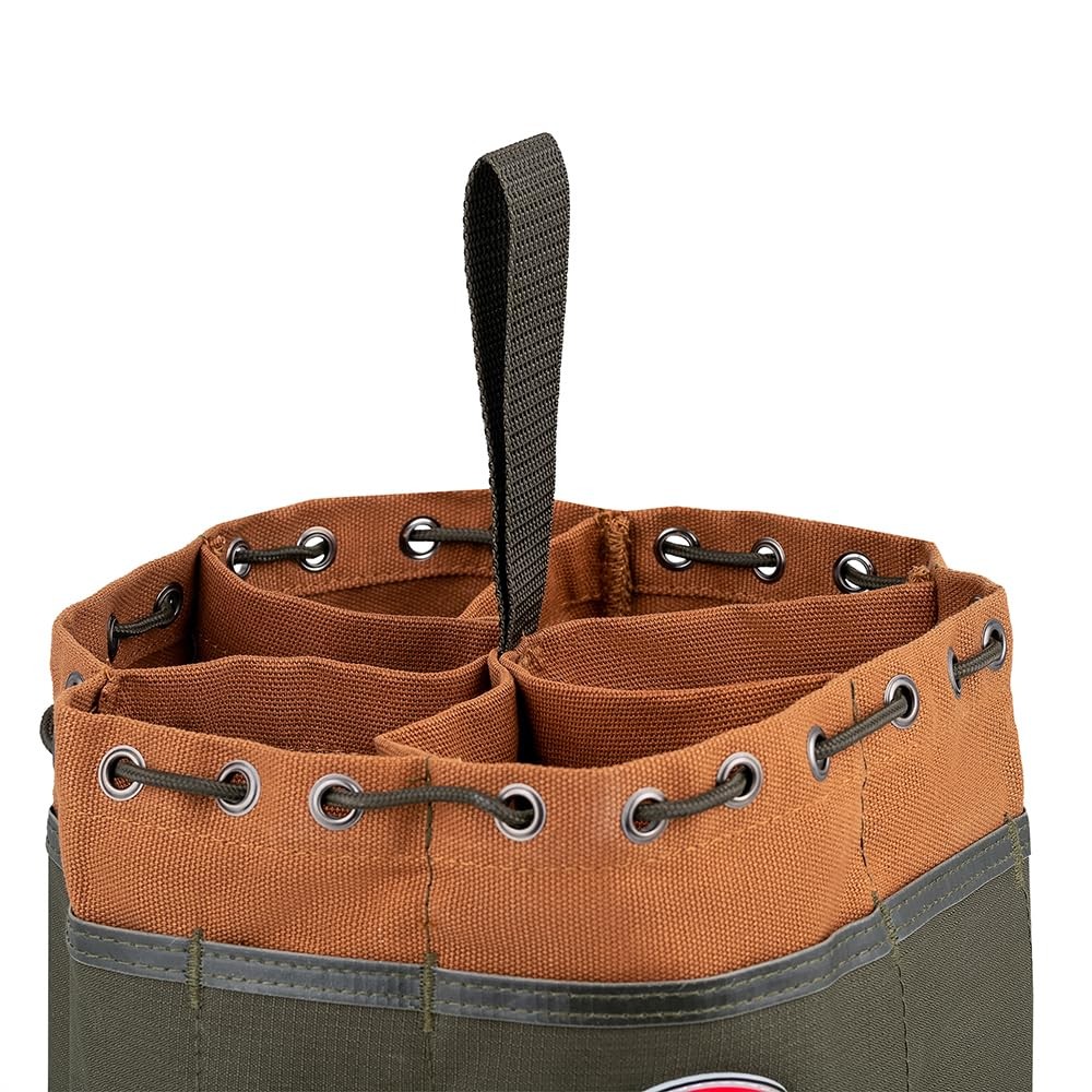 BucketBoss 25001 Canvas Organizer Parachute Bag with 19 Pockets for Nails,Scr…