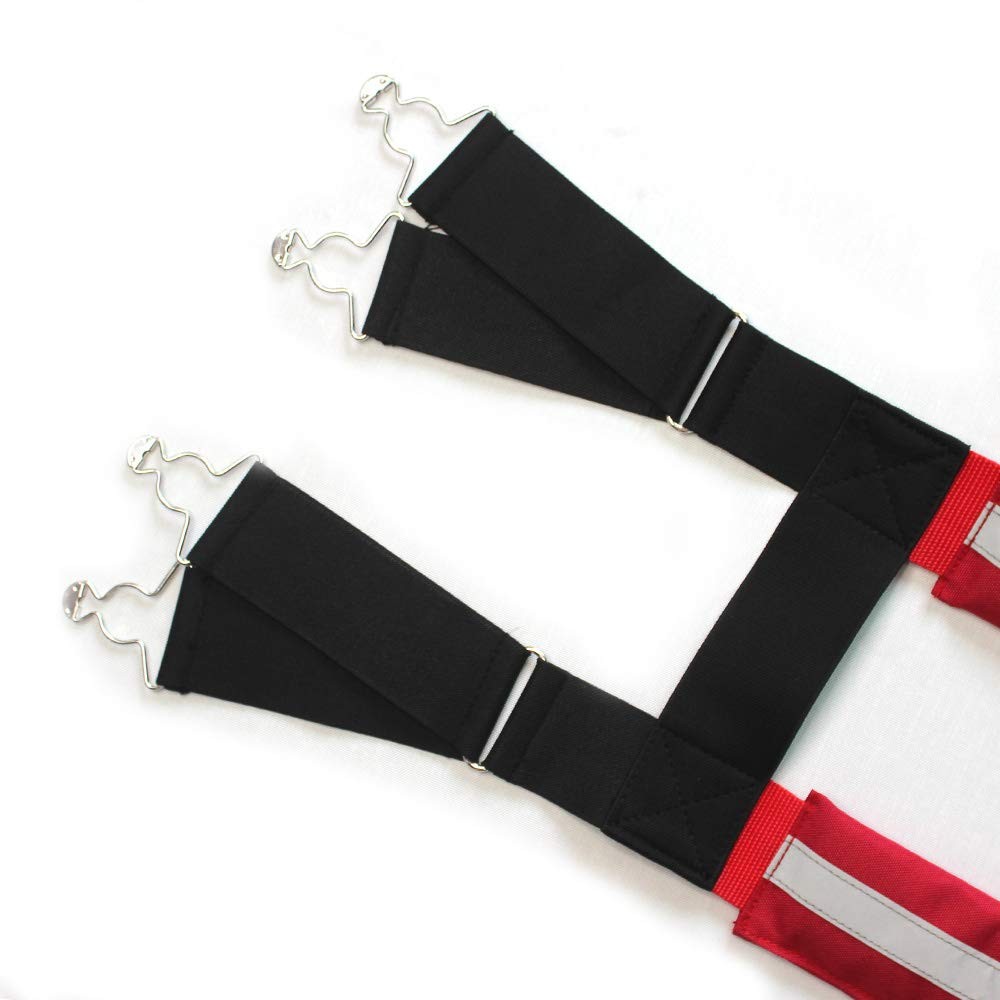 MELOTOUGH Firefighter Pant Suspenders Fire/Rescue Quick Adjust X-Large, Red