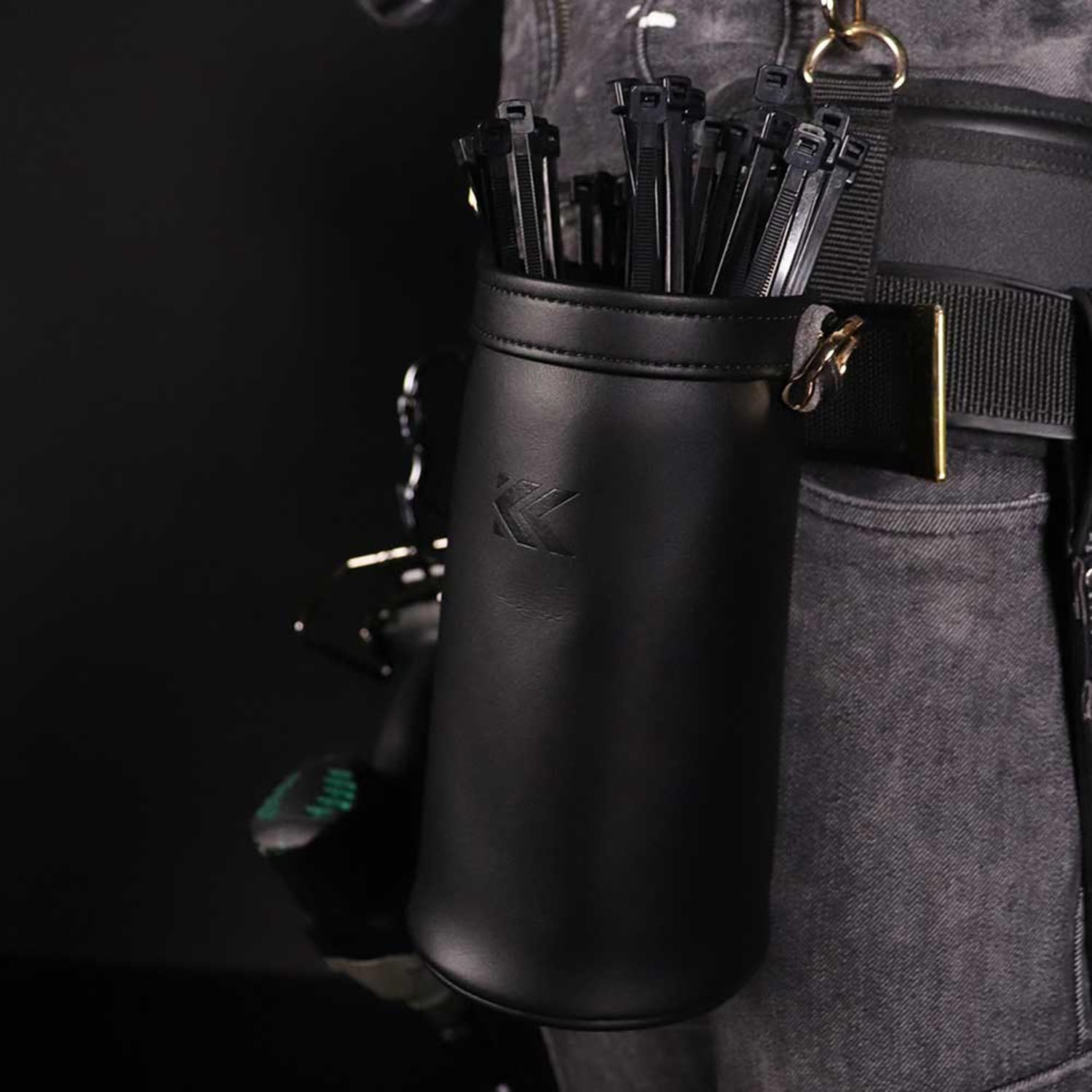 Fujiya Biscup Large Black Gold LIGHT PU LEATHER SERIES AB-51BG