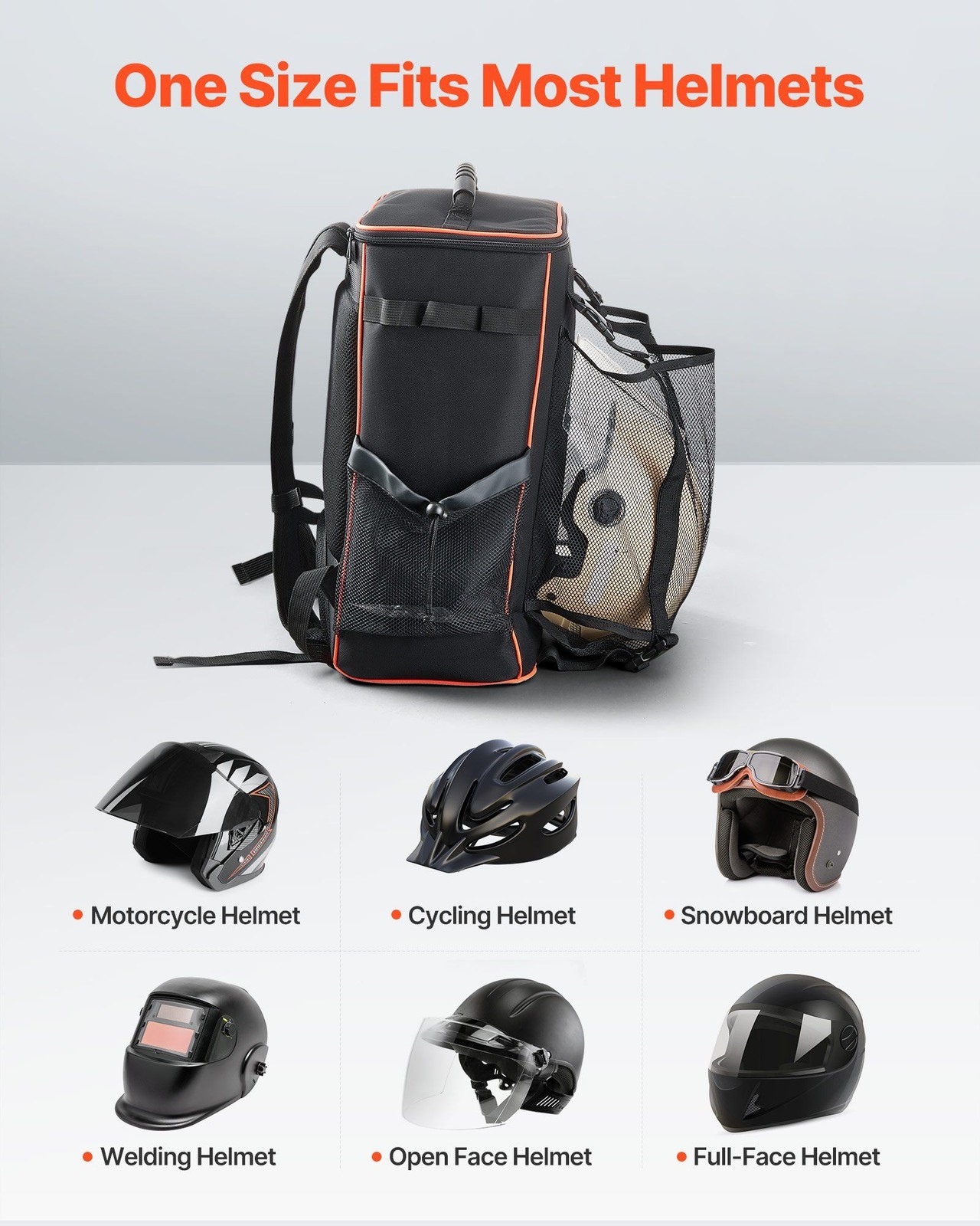Functional Welding Backpack 35.6L 600D Shell Holds Gear with Helmet Space