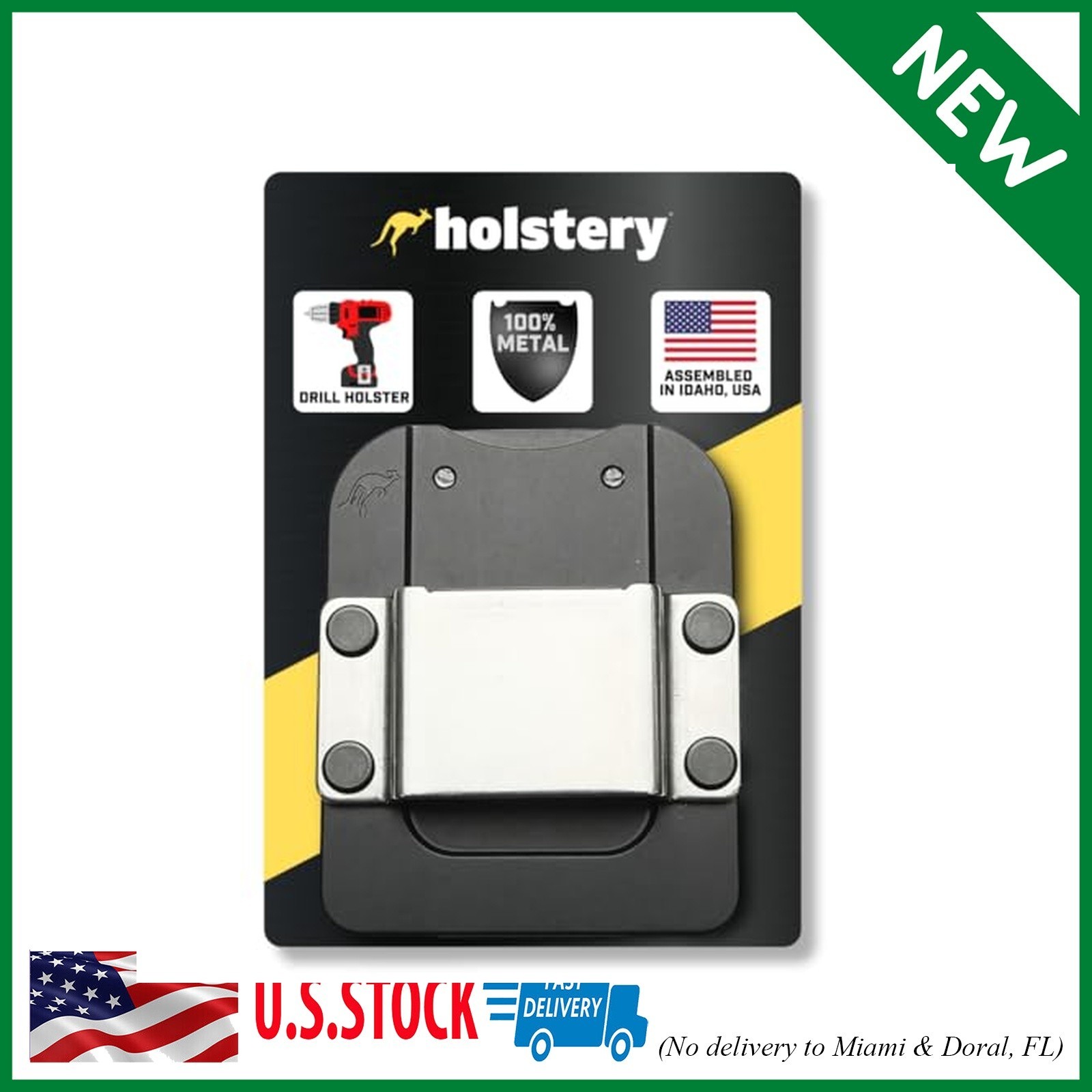DriverMaster | Clip-On Tool Belt Drill Holder – Simple Hook Holster for Cordles