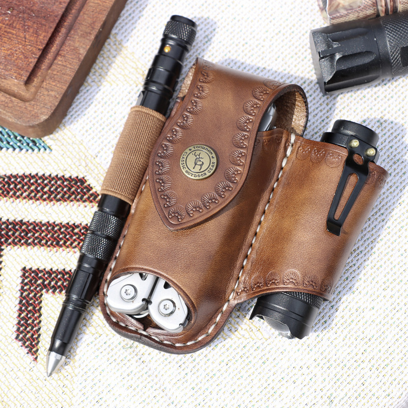 TOURBON 3-in-1 Tools Belt Holster for Knife/Flashlight/Pencil US-Special offer