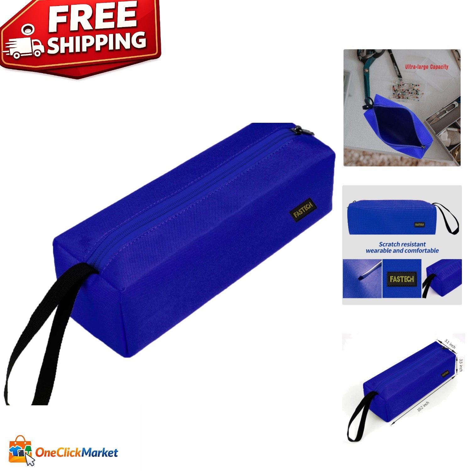 Blue Zipper Utility Tool Bag – Compact Organizer for Tools & Essentials
