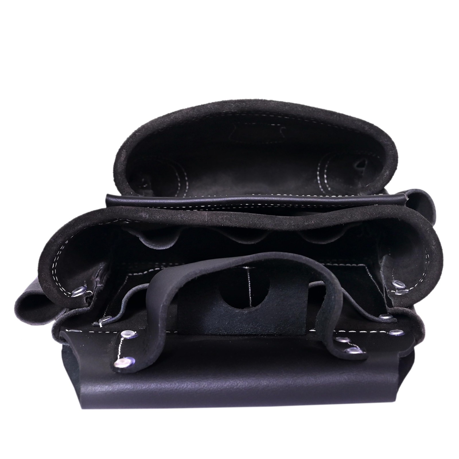 Leather Tool Belt with Detachable D-Loop, Padded Suspenders for Tradesmen