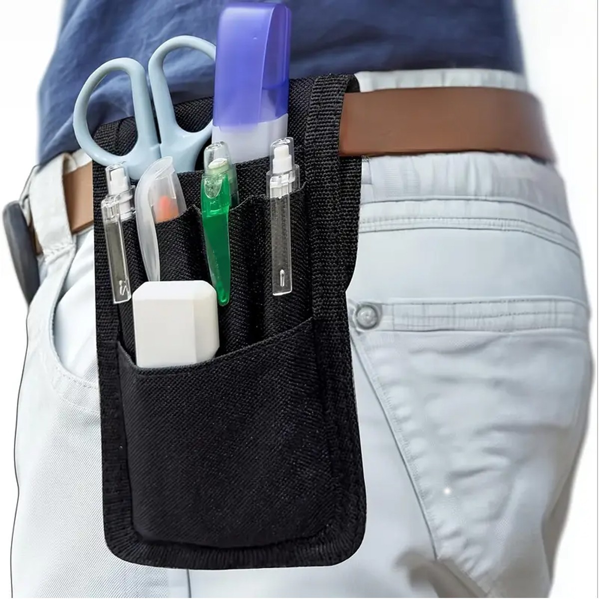 2x Tool Belt Pouch Small Tool Bag Waist Bag with Multiple Pockets Nylon Tool Bag