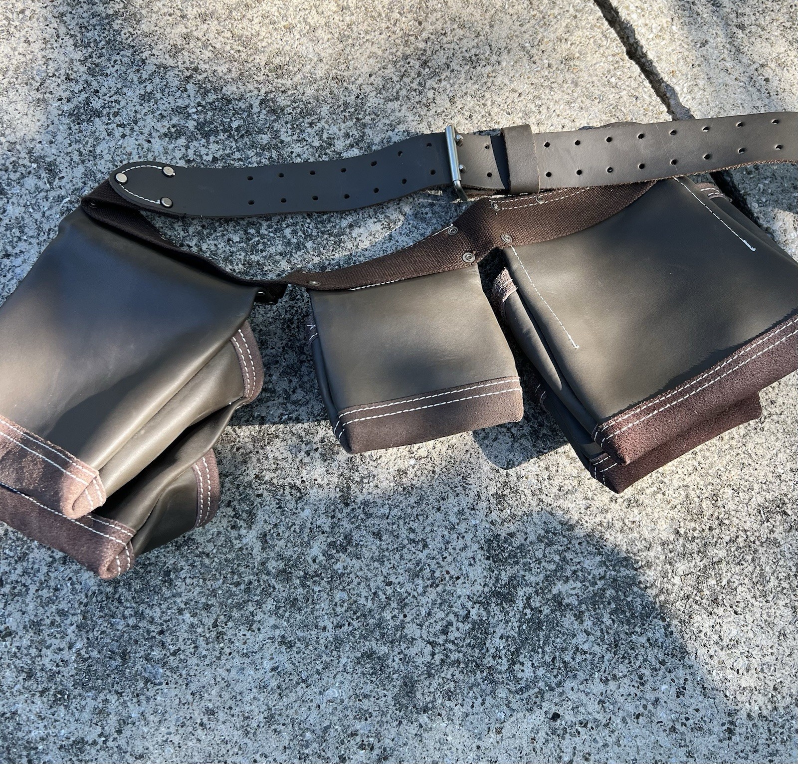 Estwing 14 Pocket Leather Framer Tool Belt Pouch Apron Rig Brown Used