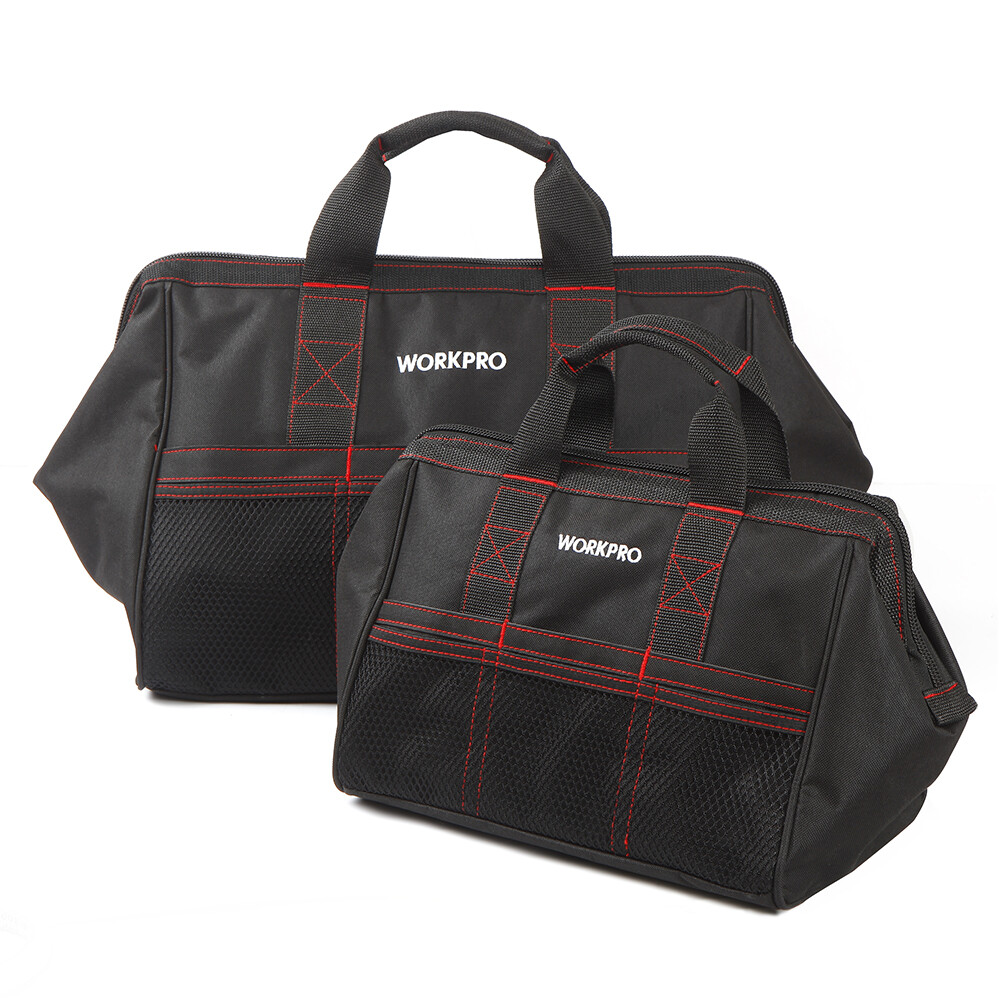 13″ 18″ Wide Mouth Tool Bag Wear-Resistant Base Pocket Tool Tote Pouch Organizer