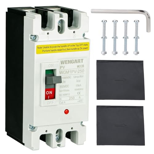 DC MCCB 500VDC WGM1PV-250,mp Solar PV Disconnect Switch,2P Heavy Duty 250A