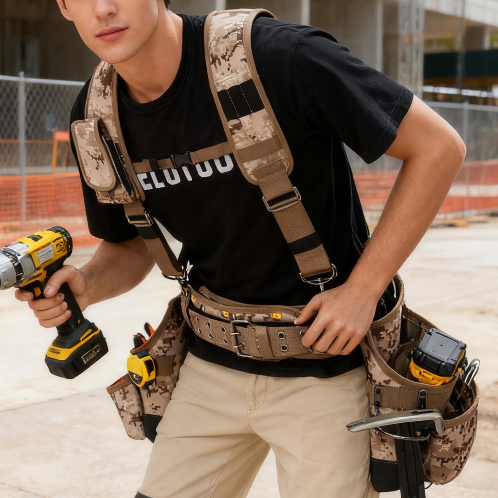 Camo Tool Belt with Suspenders Camouflage Tool Pouch Supenders Framers Combo …