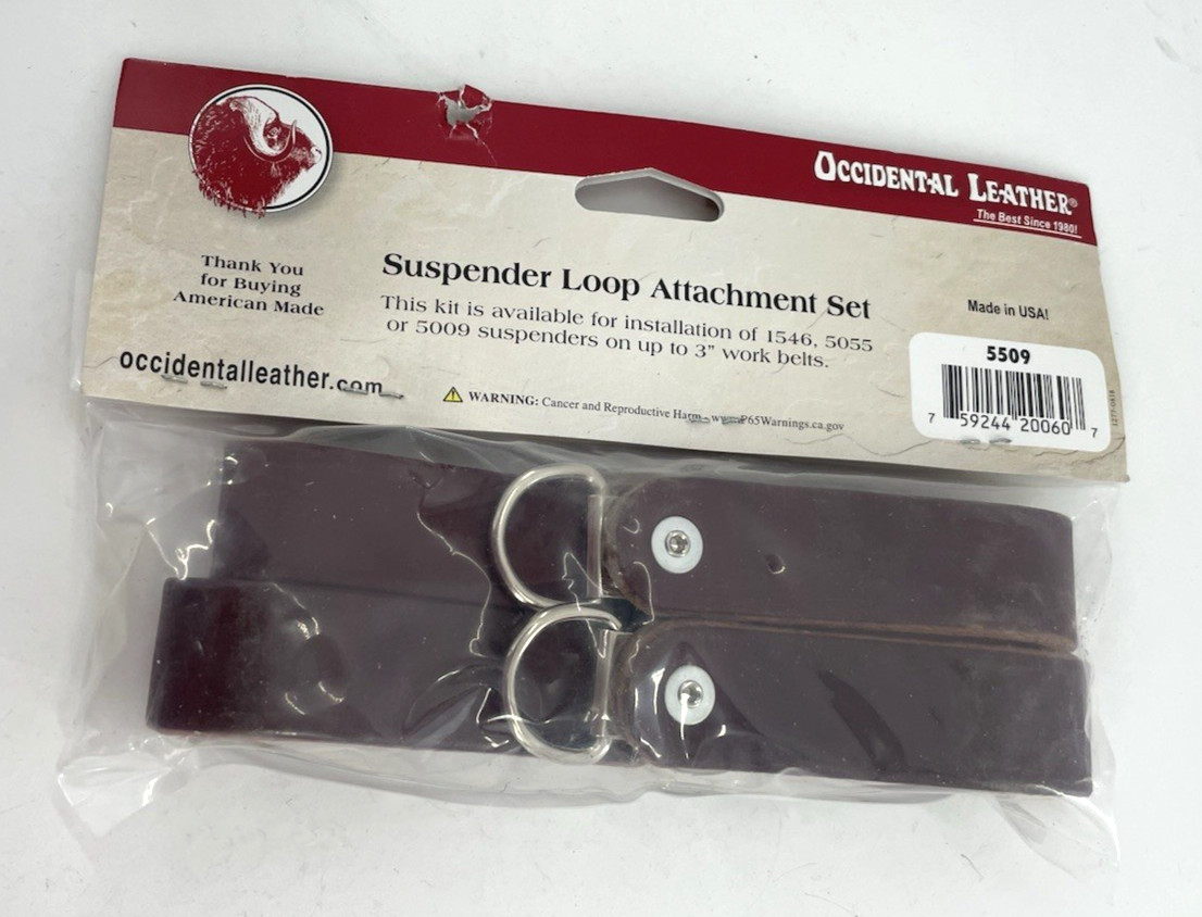 Occidental Leather 5509 4 Pre-Riveted D-Ring Suspender Loop Attachment