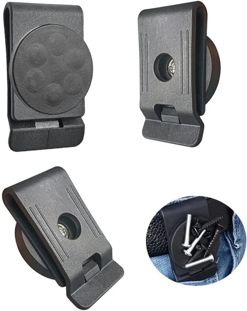 3 PCS Belt Magnetic Clips Heavy Duty Magnetic Tool Holder Black Magnet Belt Orga