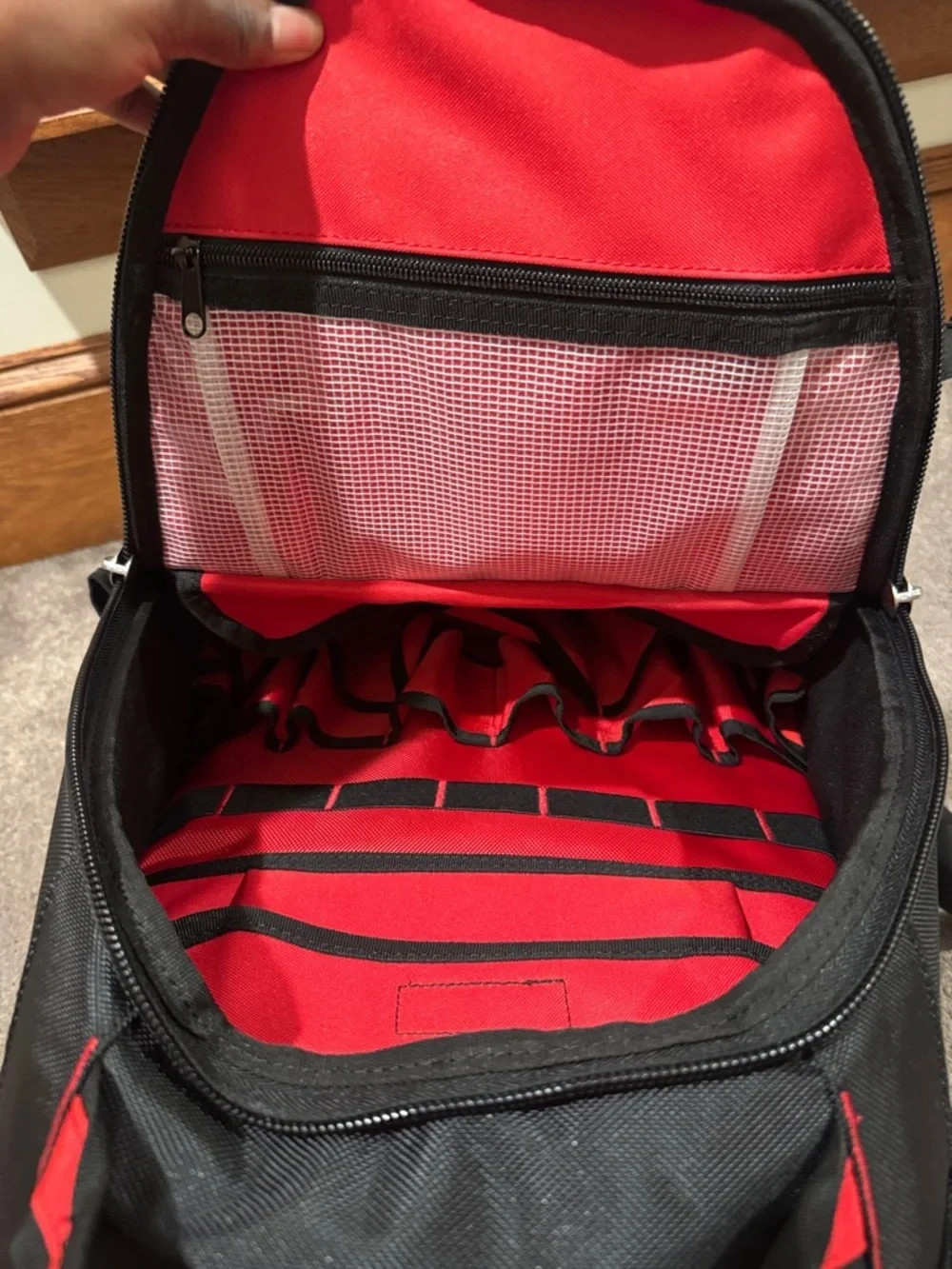 Milwaukee Jobsite Backpack Red Black Heavy Duty Durable Base Tool Bag NEW