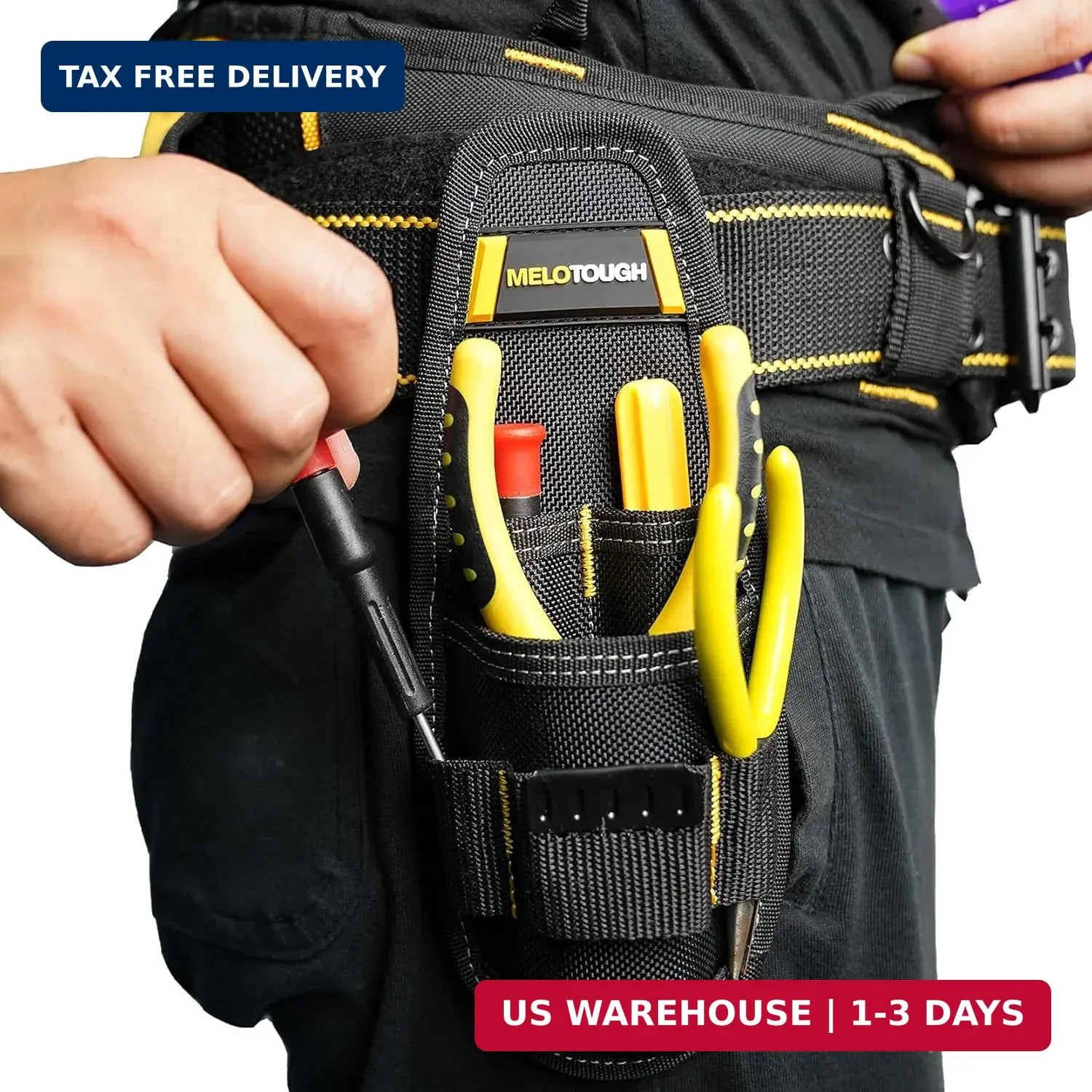 Small Tool Holder, Min Work Organizer Tool Pouch and Knife Holder with Snap Clip