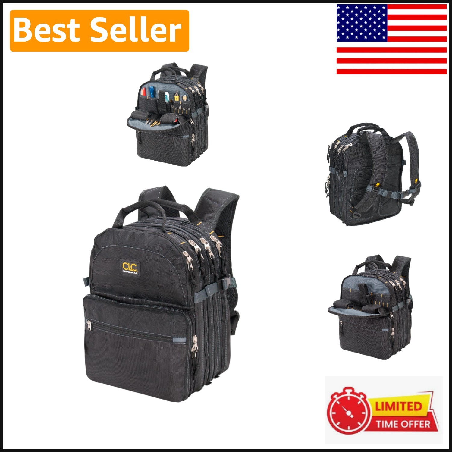 Durable 75-Pocket Tool Backpack with Padded Straps – Perfect for Professionals